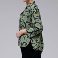 Cut Loose - Swirl Crop Easy Shirt Top