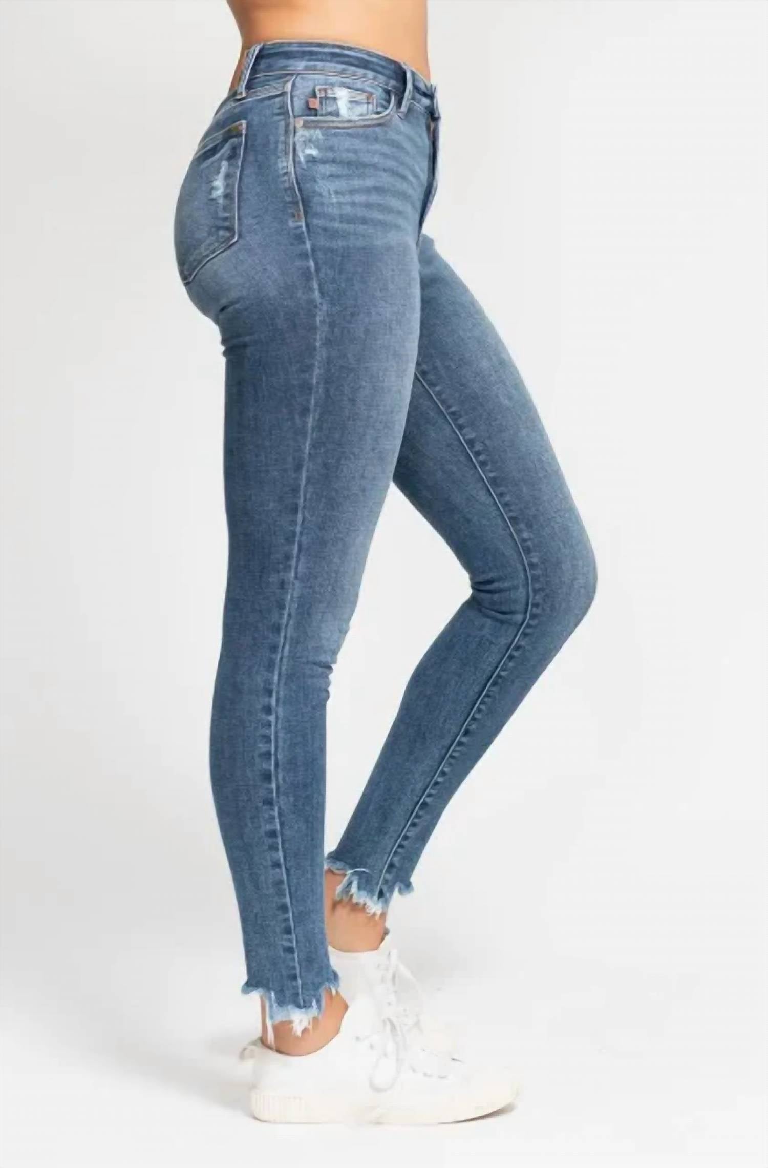 Judy Blue - Destroyed Shark Bite Skinny Jeans