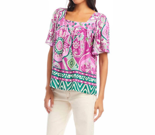 Karen Kane - Flare Sleeve Square Neck Top