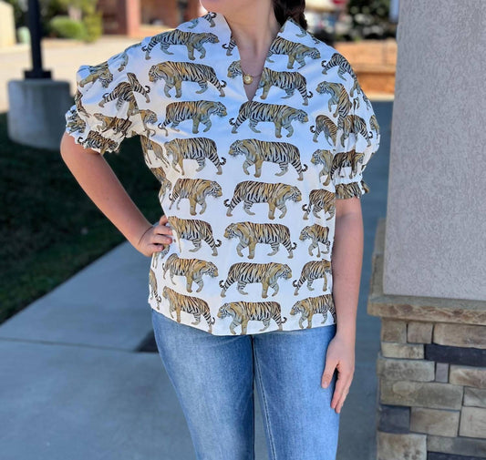 Brooke Wright - Tiger Puff Tunic