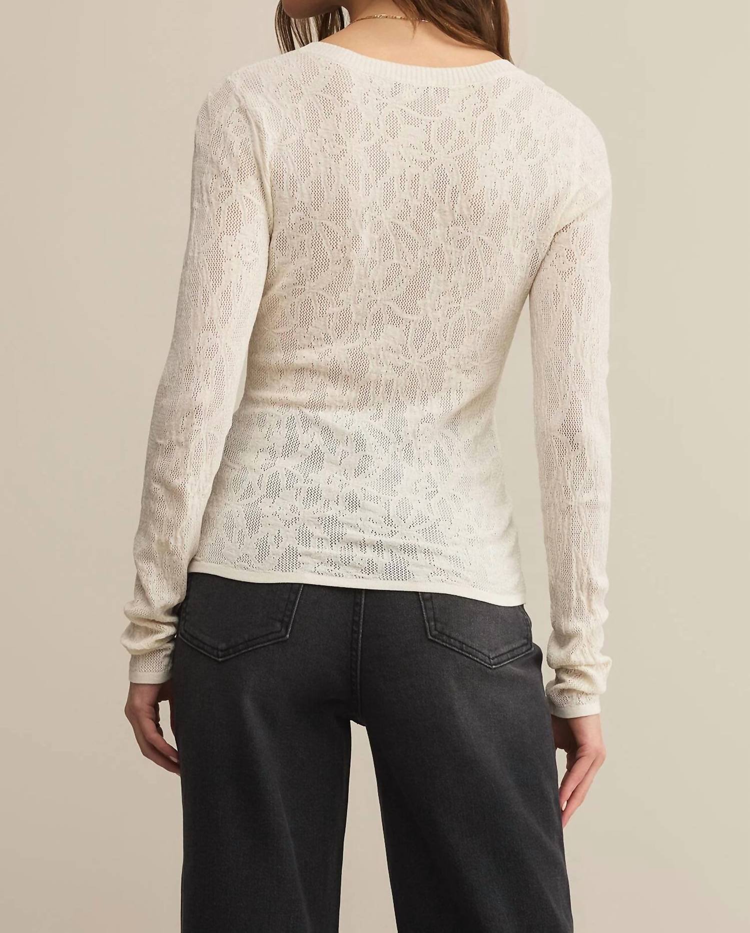 Z Supply - Tibi Scoop Mesh Sweater