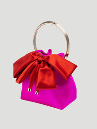 Jimmy Choo - Women's Bon Bon Bow Bucket Satin Top-handle Bag