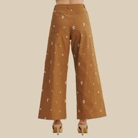 In February Nelli Floral Pants in camel - women's pants - alternate view