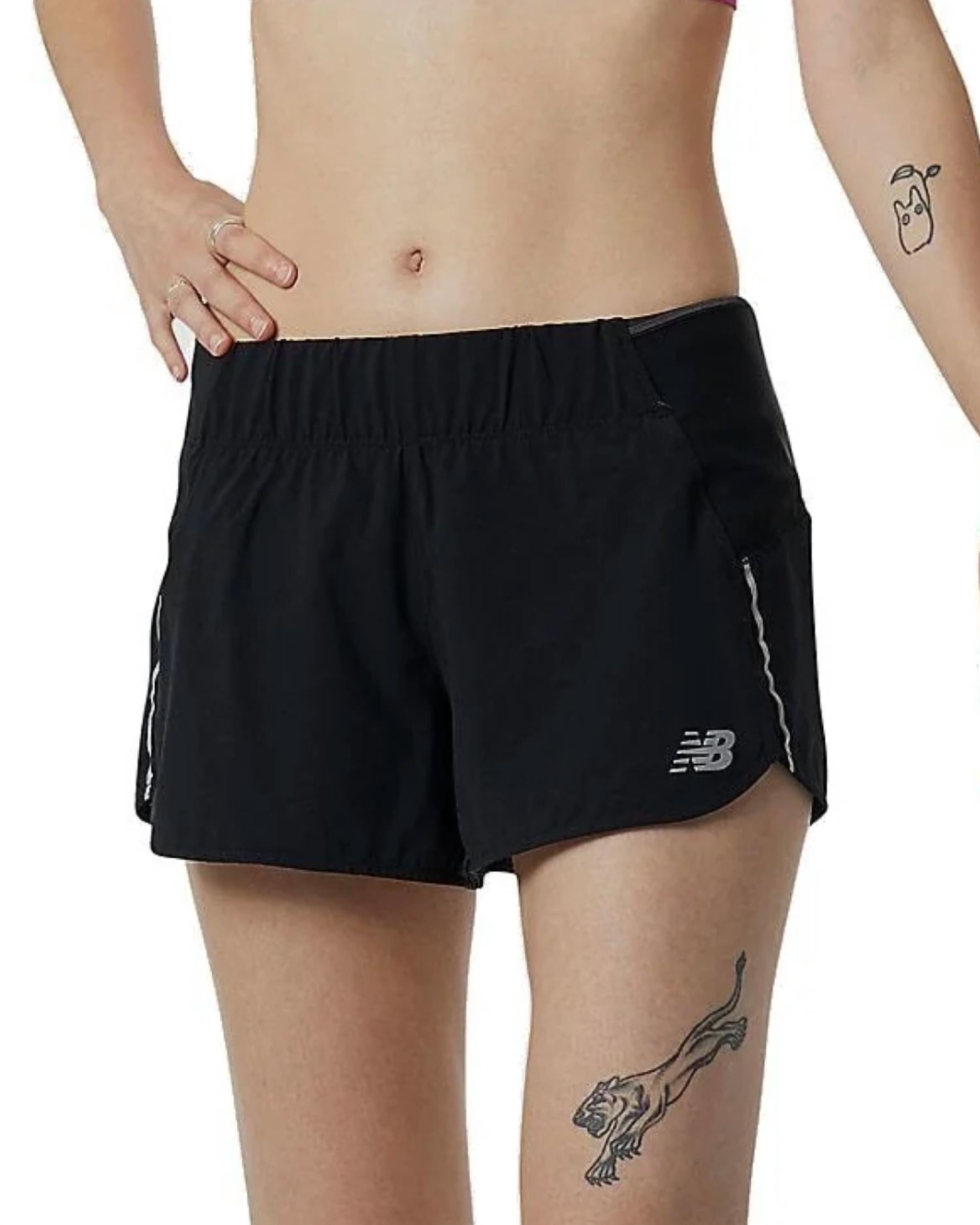 New Balance Women's Impact Run Heat Tigh Shorts in black - women's shorts - detail view
