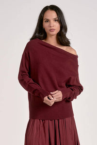Elan - Off Shoulder Relaxed Sweater
