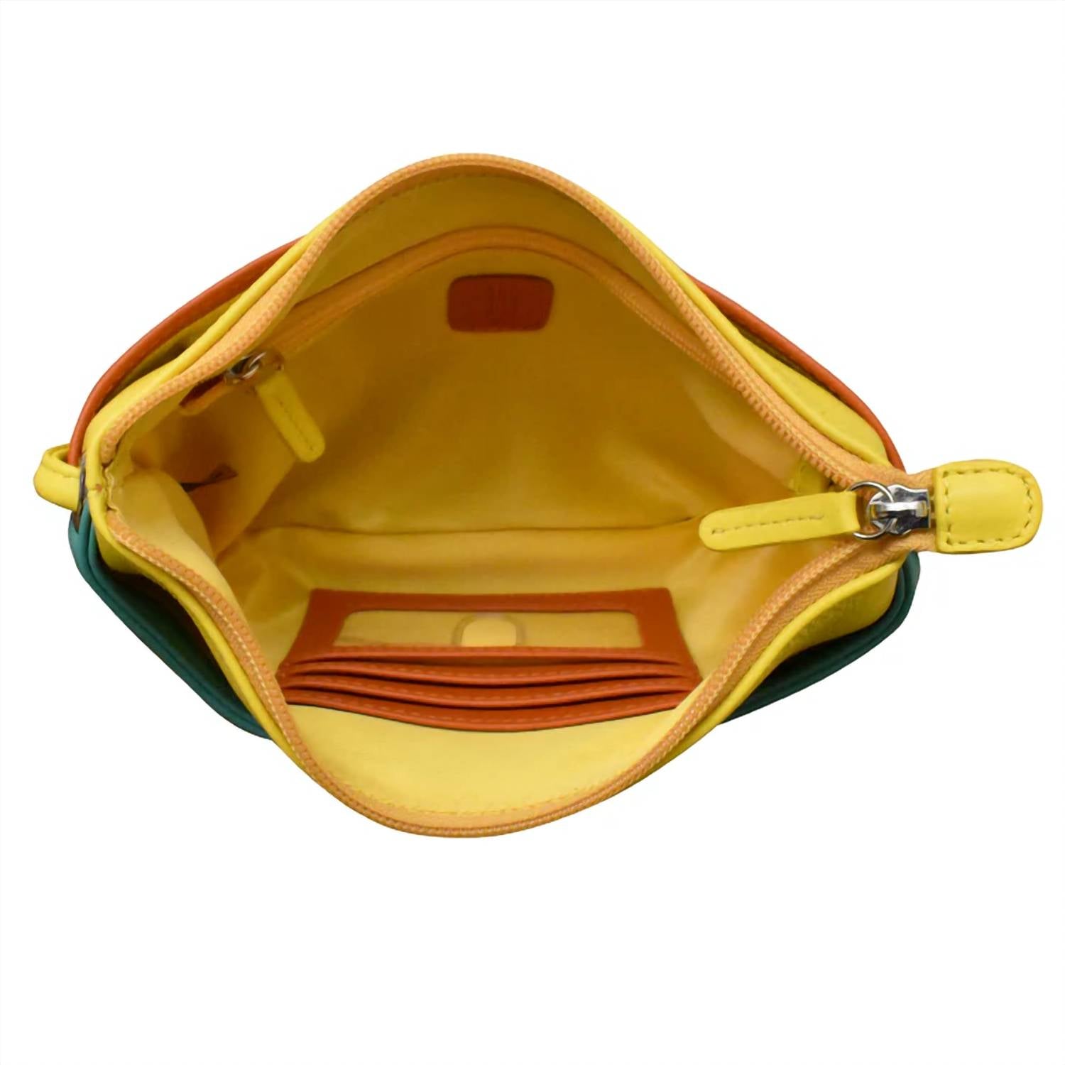 ILI New York Round Zip Top Crossbody Bag in sunshine combo - women's bag - view 4