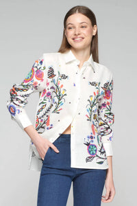 Vilagallo - Linen Printed blouse