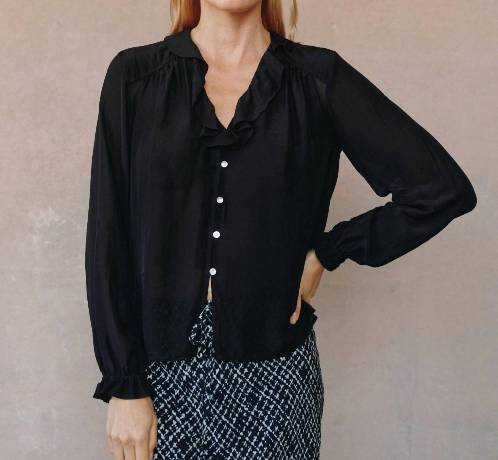 Bella Dahl - Raglan Ruffle Blouse