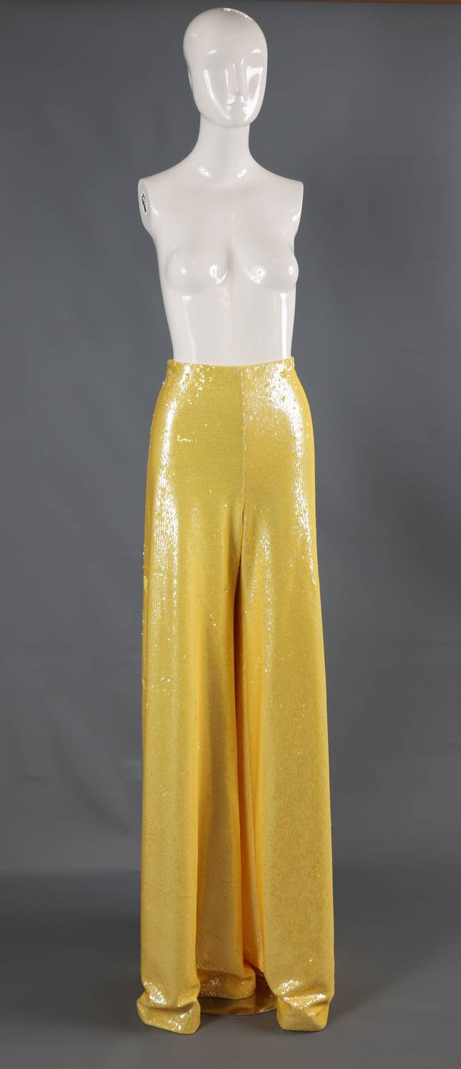 Naeem Khan - Women's Sequin High-waisted Wide-leg Pants