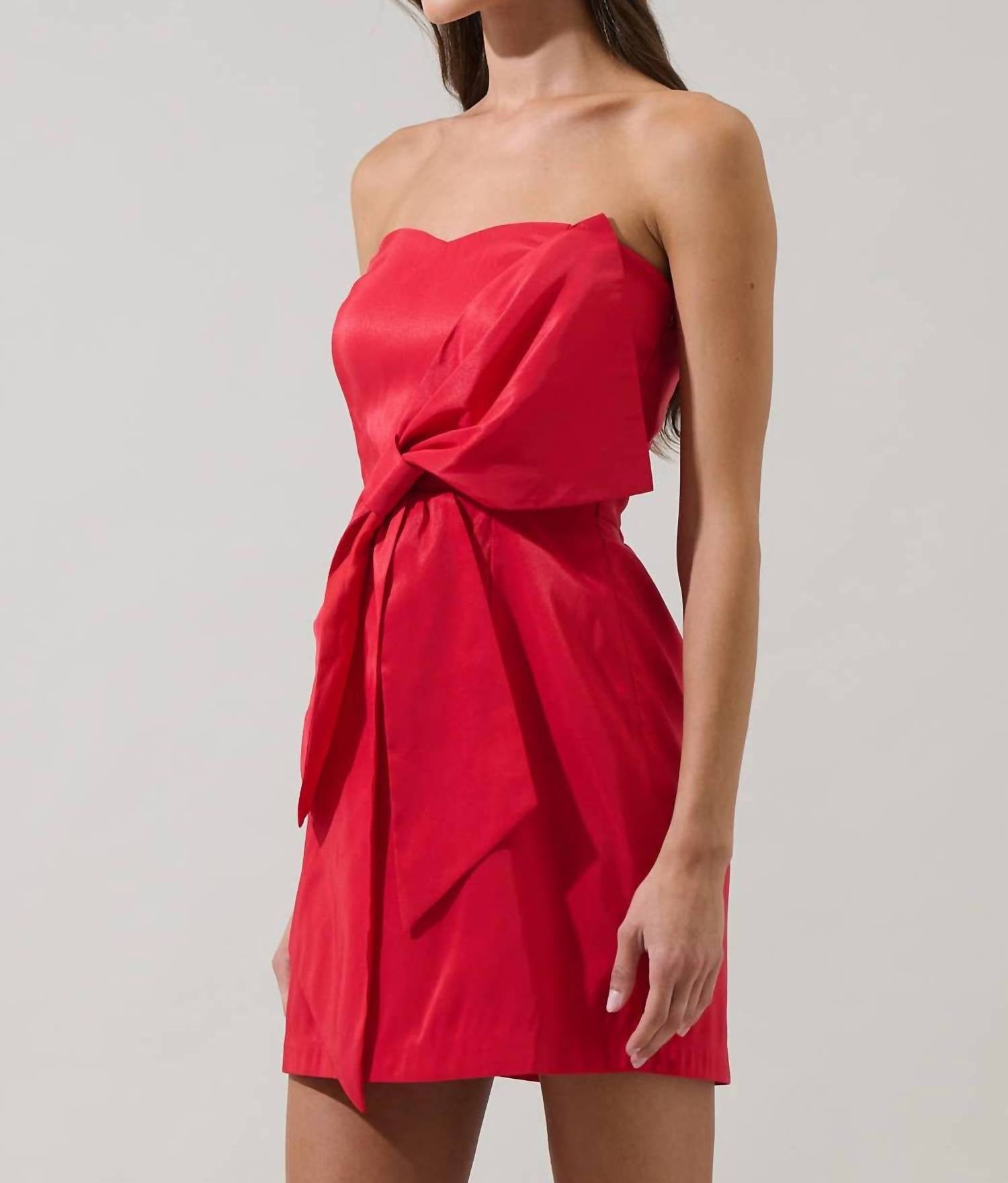 Sugarlips - Strapless Bow Mini Dress