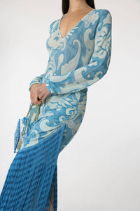 Etro - Printed Long Sleeve Dress