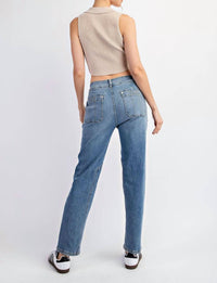 ee:some Skinny Denim Jeans in blue - women's pants - detail view