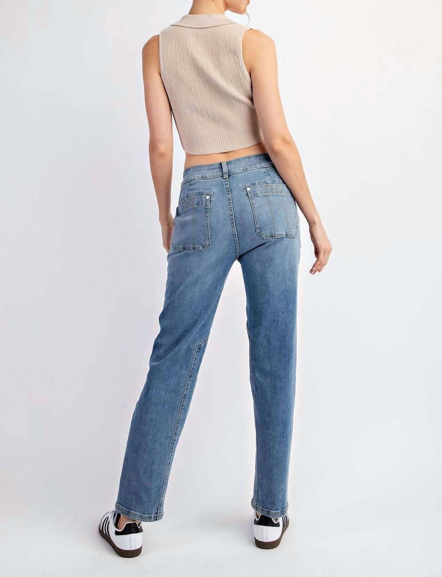 ee:some Skinny Denim Jeans in blue - women's pants - detail view
