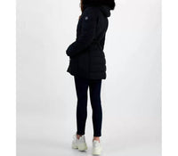 Michael Michael Kors - Belted Chevron Scutab Stretch Quilted Coat Jacket
