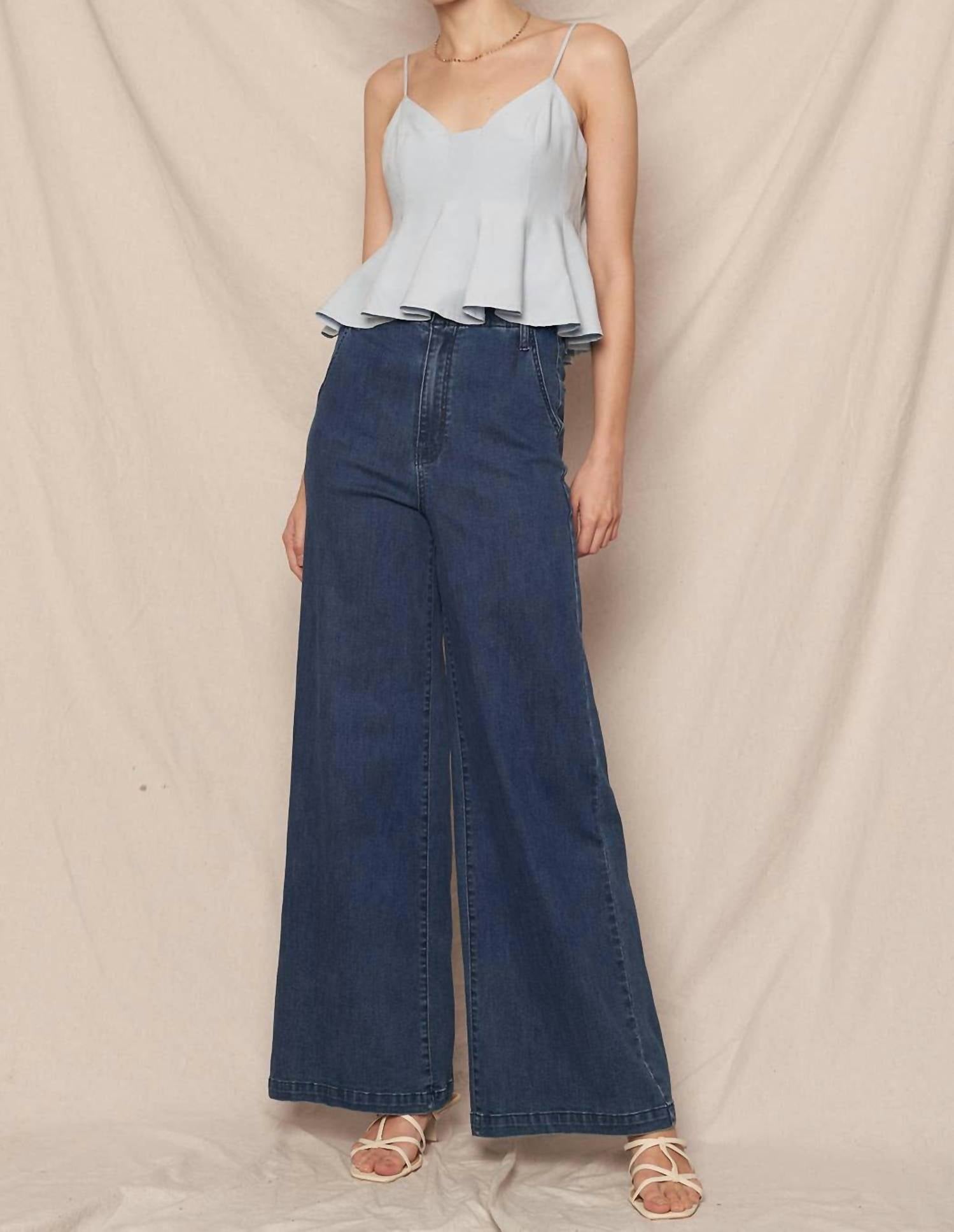 En Creme - Spaghetti Strap Godet Top