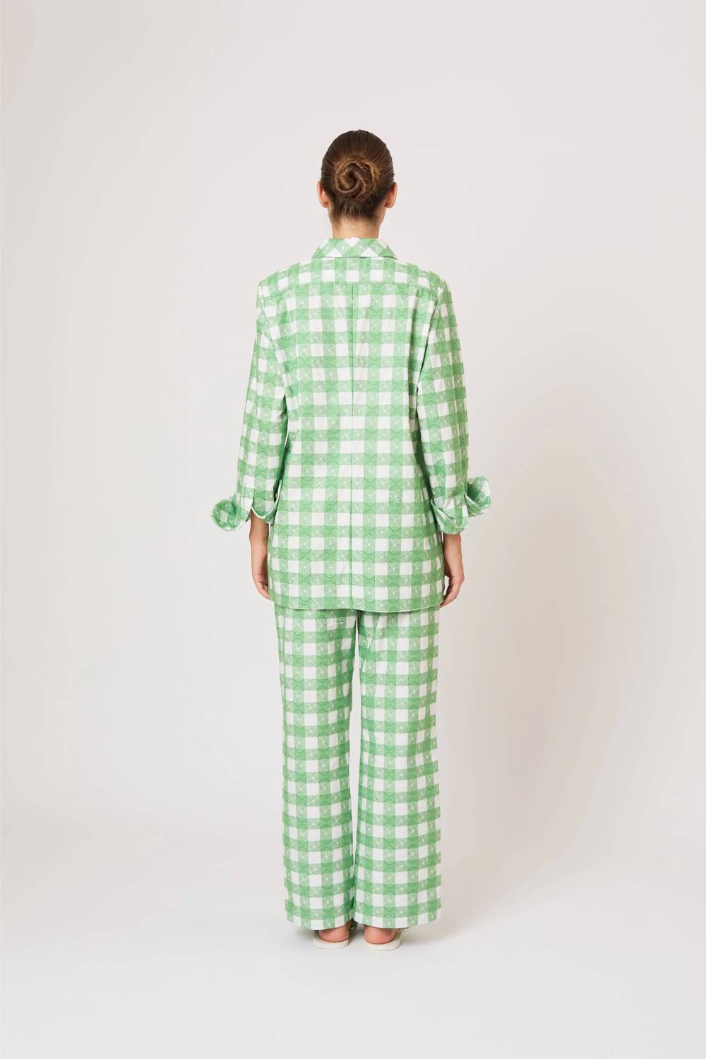 Rosie Assoulin - Picnic Embroidered Gingham Oversized Button Down Shirt