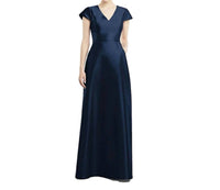 Alfred Sung - Satin Twill Cap Sleeve Gown Formal Dress