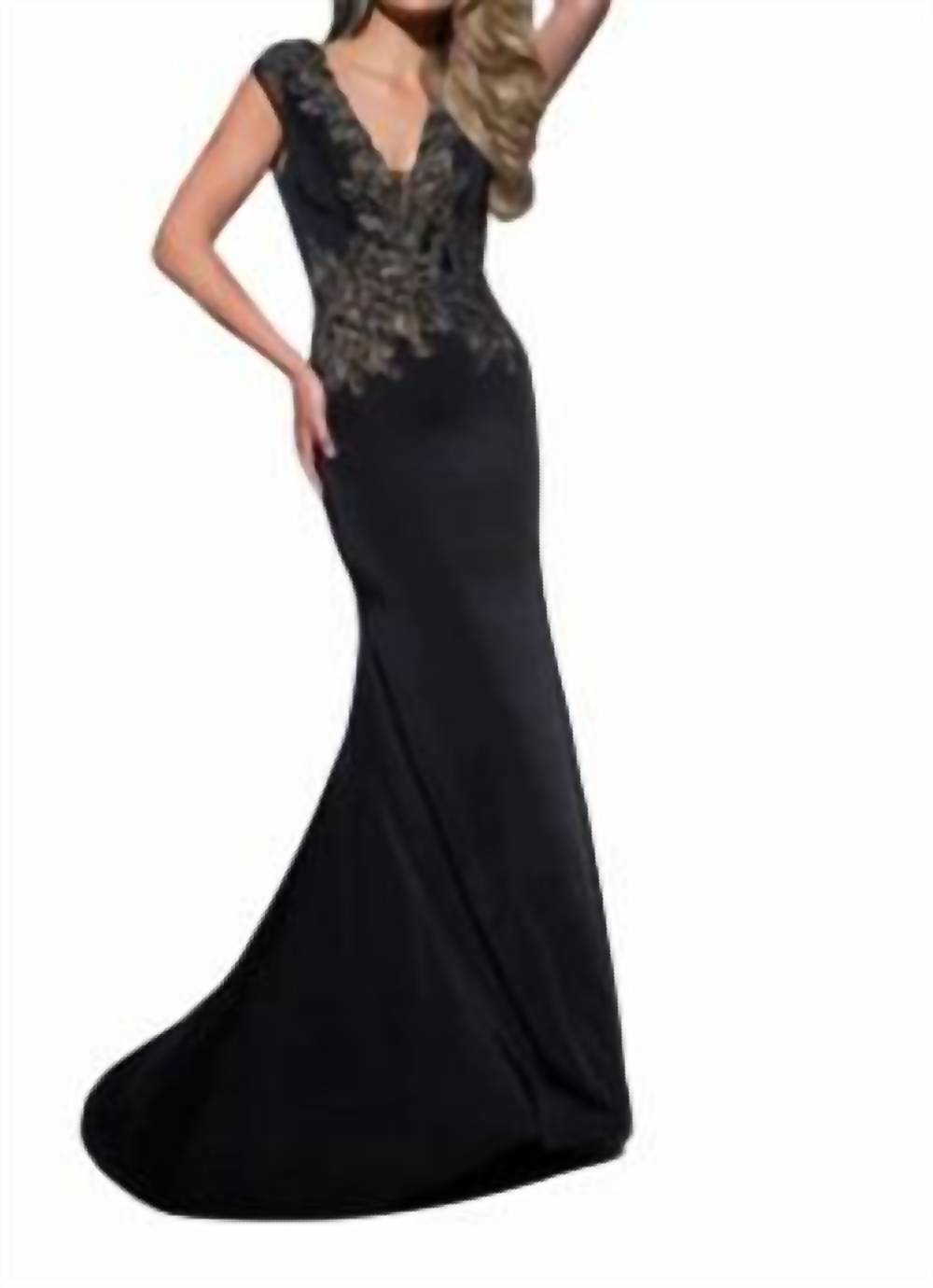 Cap sleeve gown