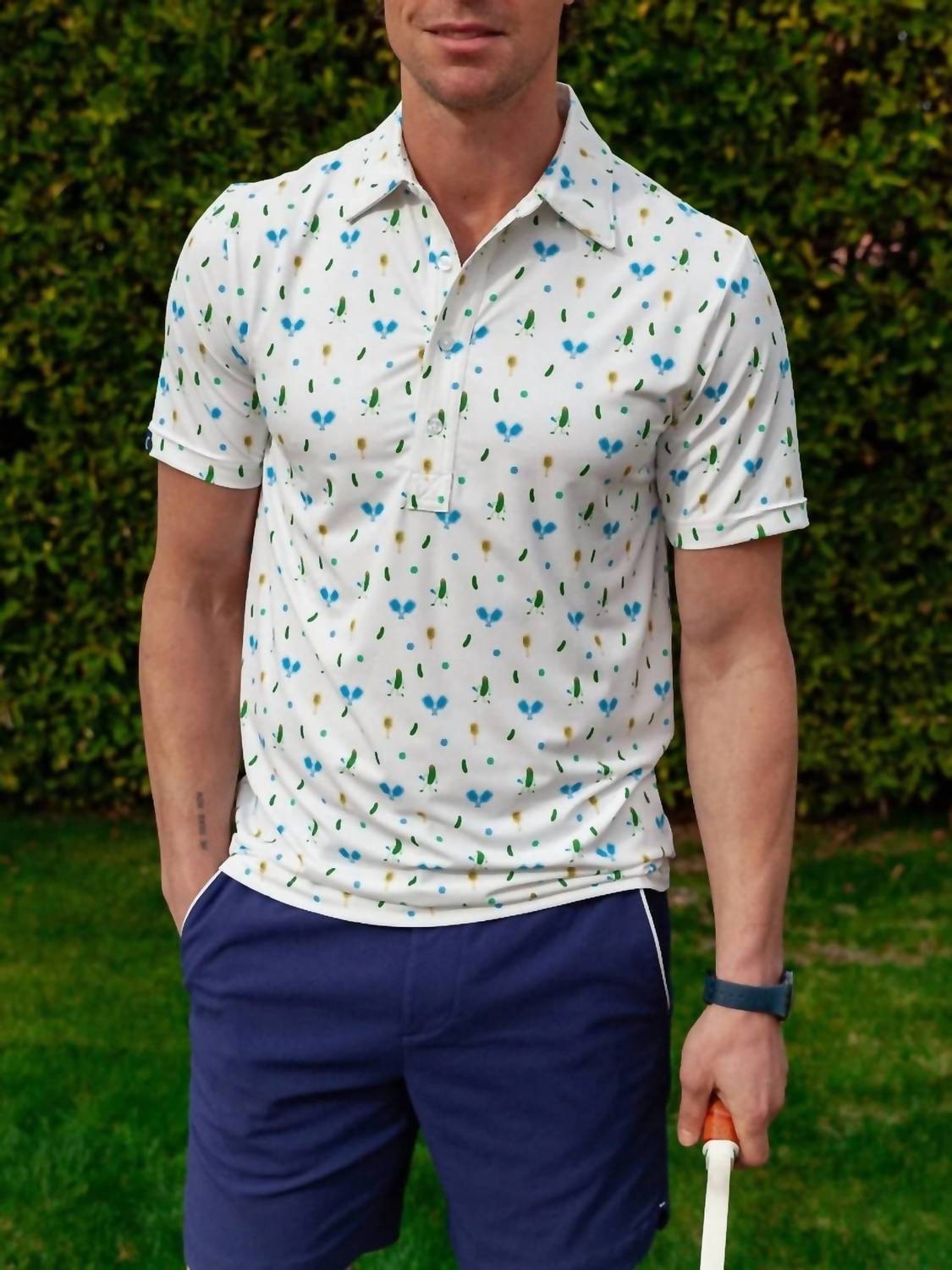 Criquet Performance Sport Range Polo Shirt in pickleballer white - men's shirt - view 4
