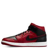 Air Jordan Men's 1 Mid Shoes in red black - men's sneaker