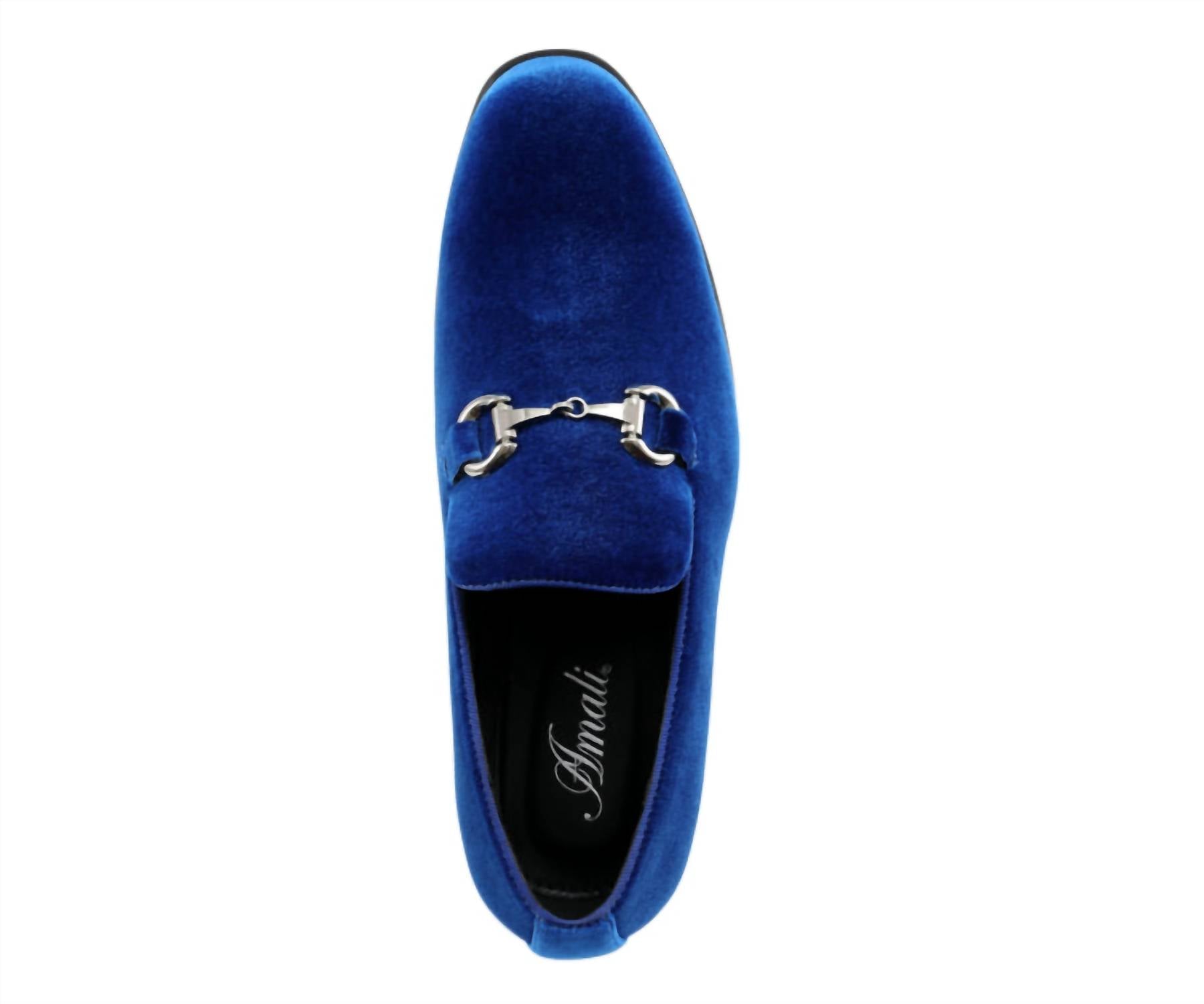 Amali Men's Brad Velvet Loafer in royal blue - men's loafer - view 4