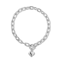Eklexic - Women's Alana Puffy Heart Charm Necklace