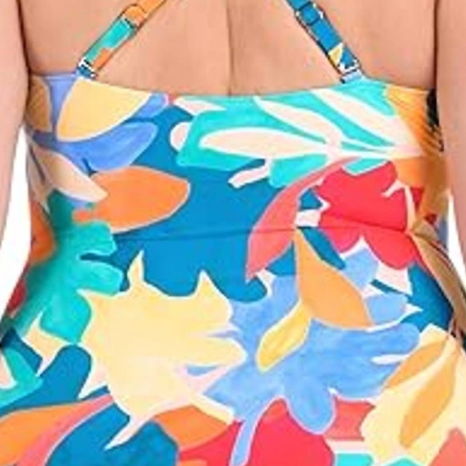 La Blanca Floral Resort One Piece Swimsuit - Plus in blue orange tropical - women's swimwear - view 4