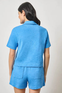 Lilla P - Elbow Sleeve Button Down Tee