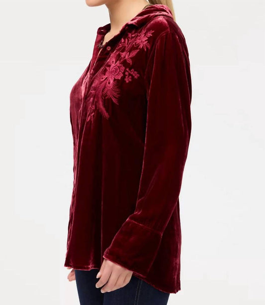 Johnny Was - Velvet Vintage Button Down Shirt