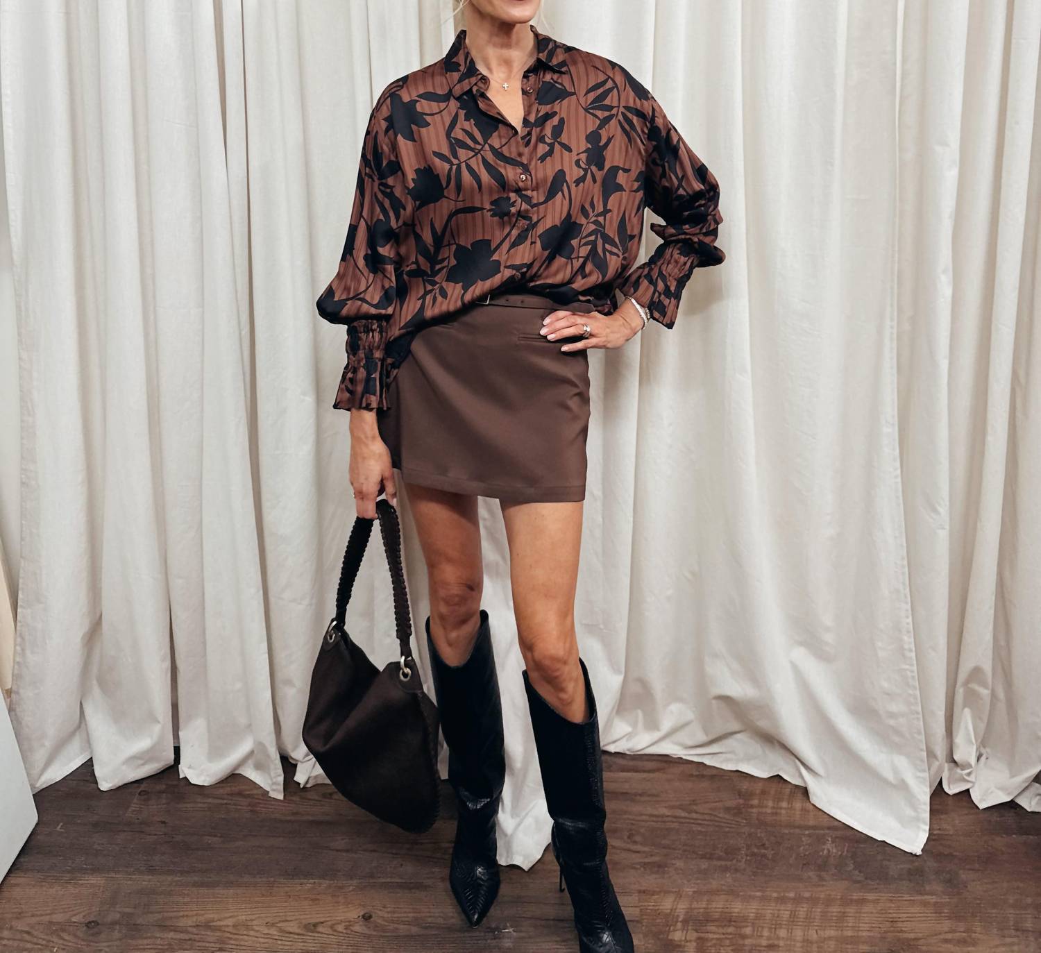 Elan - Printed Foliage Blouse