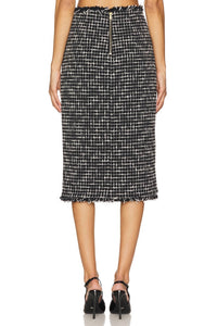 L'Agence - Tai Snap Front Midi Skirt