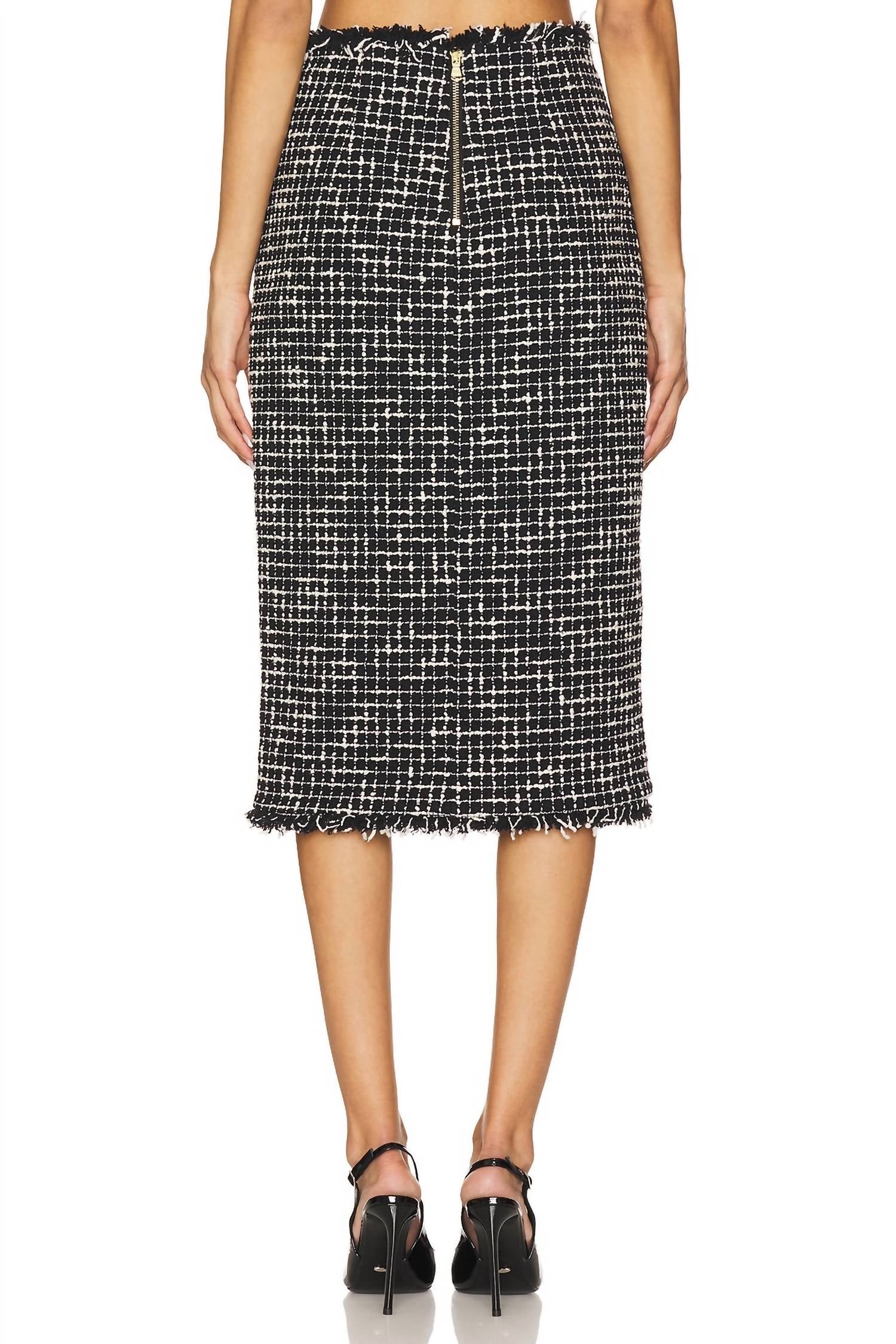 L'Agence - Tai Snap Front Midi Skirt