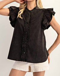 Ee:Some - Ruffle Flutter Top