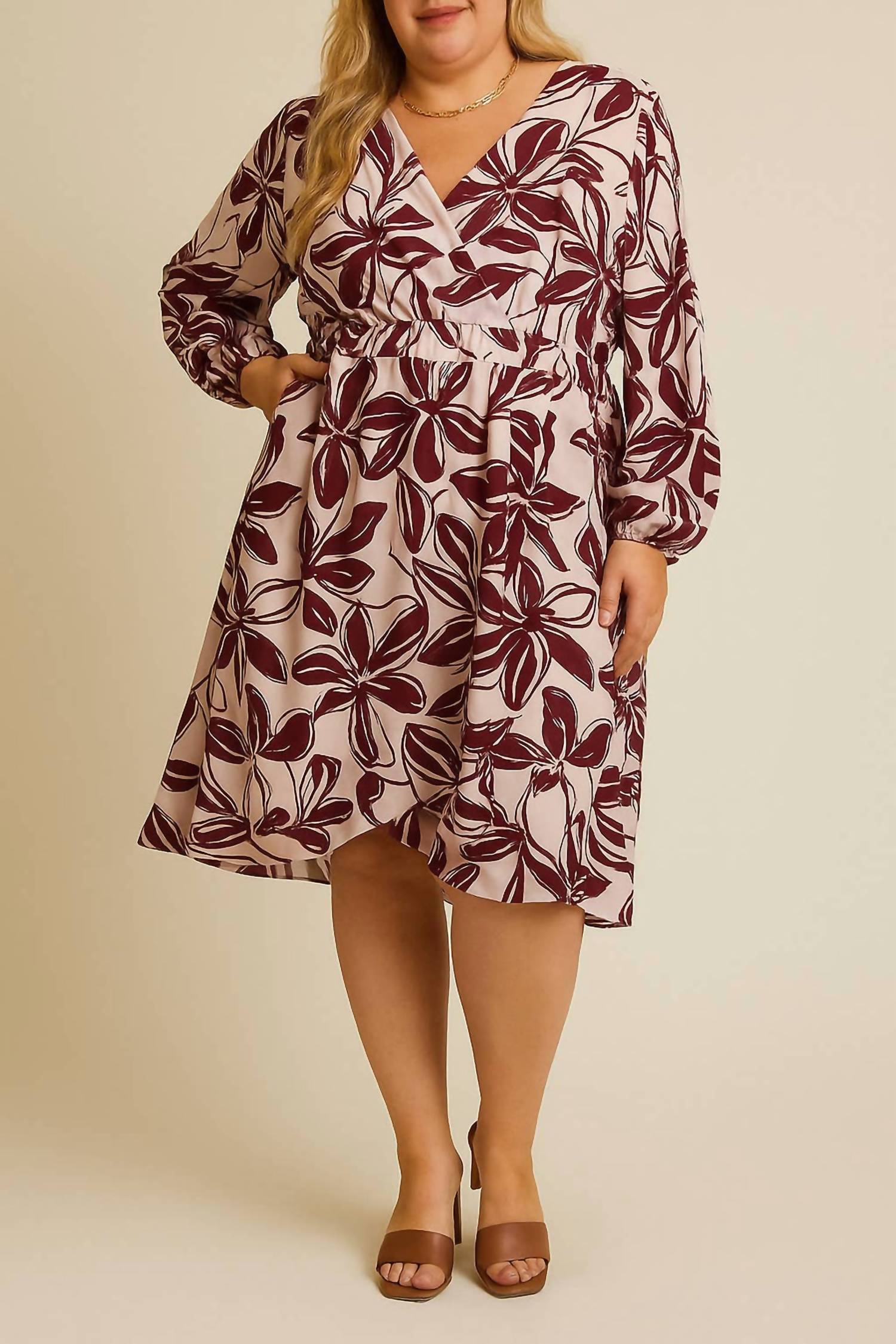 FAIRE Paint The Town Mini Dress - Plus in pink - women's dress