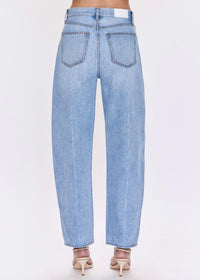 PISTOLA Wes High Waist Barrel Jeans in blue - women's jeans - detail view