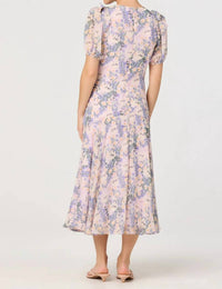 Astr - Jessenia Floral V Neck Midi Dress