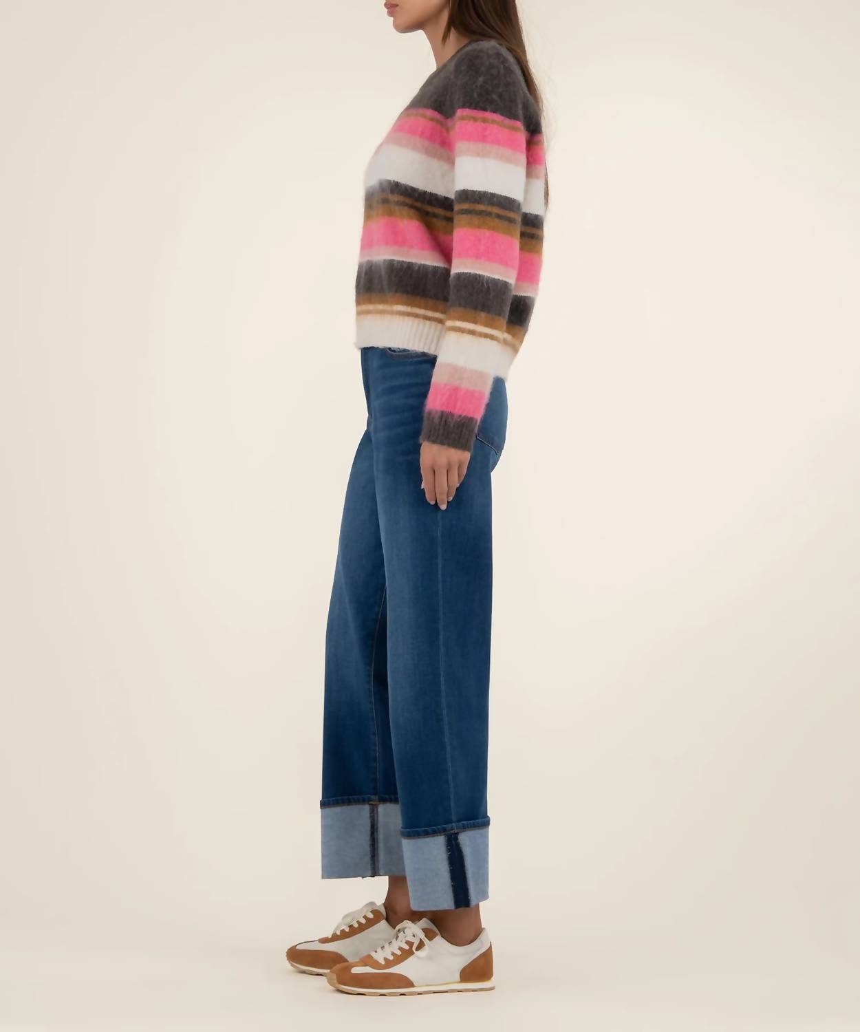 Kut From The Kloth - Elvira Striped Pullover Sweater