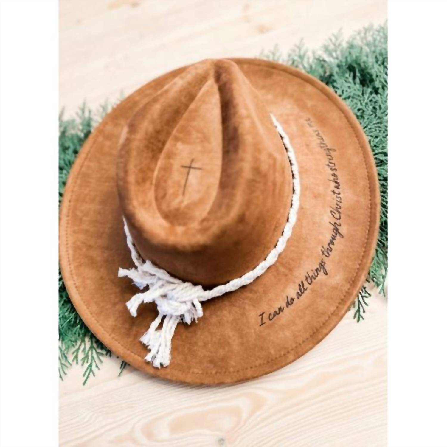 Wild Indigo Women's I Can Do All Things Rancher Hat in beige - women's hat