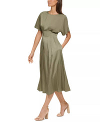 Kensie - Satin Blouson Midi Dress