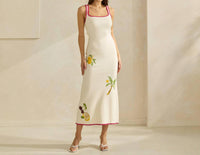 Able - Lemon Embroidered Sweater Dress