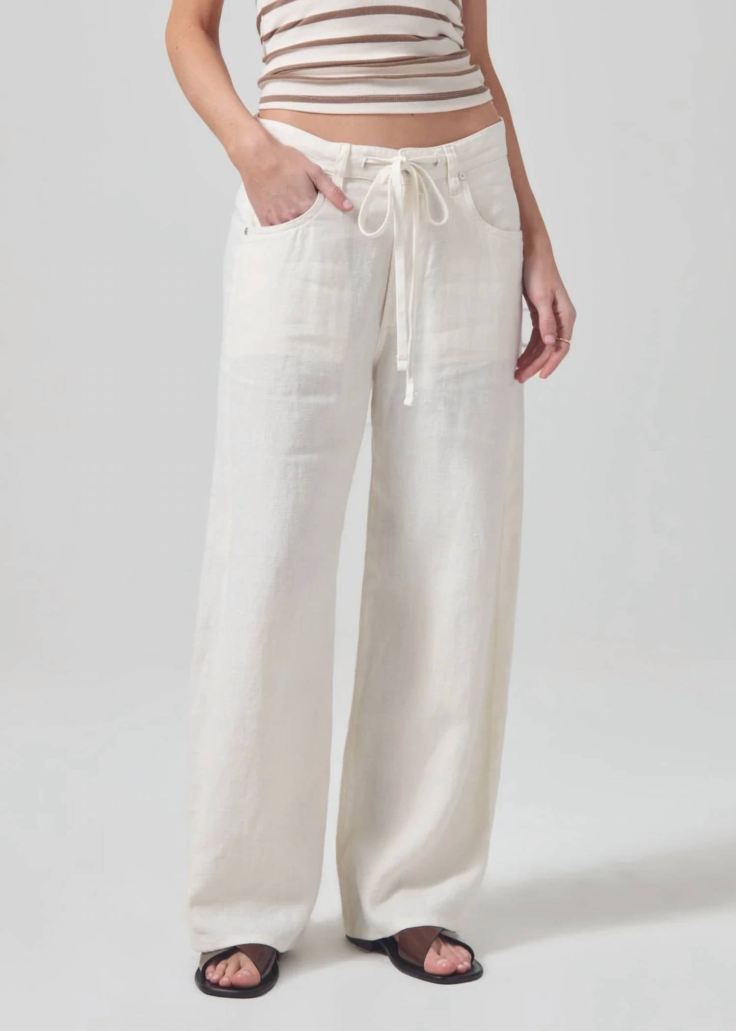 Citizens Of Humanity - Brynn Drawstring Linen Trouser
