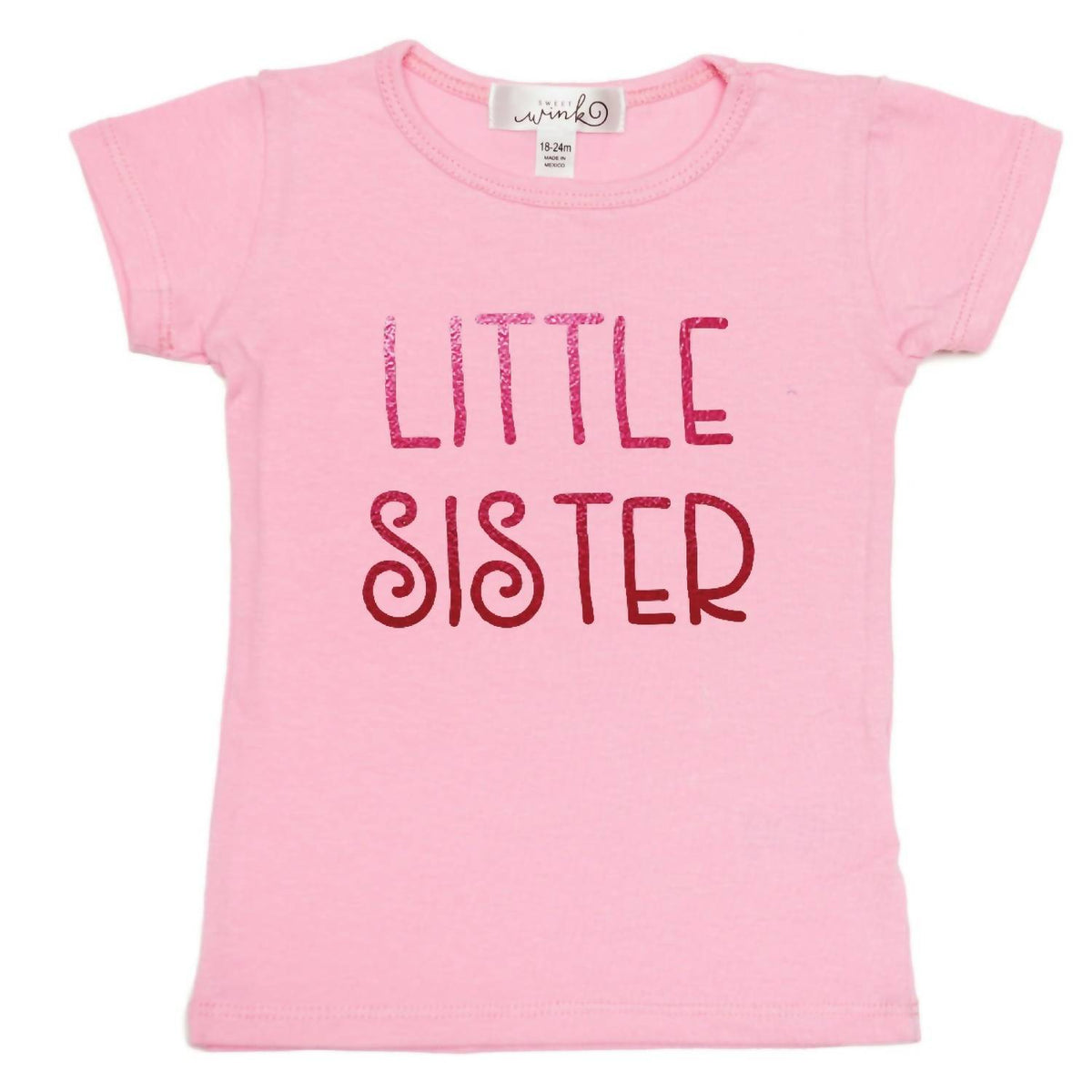 Sweet Wink - Baby Girls Little Sister T-Shirt