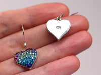 Mosaico - Women's Austrian Crystals Heart Earrings