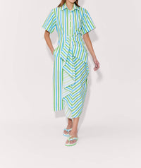 Rosie Assoulin - Gathered Ruffle Shirt Dress