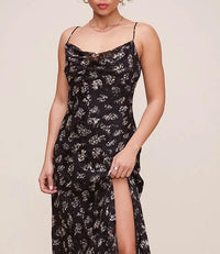 ASTR Kimbra Dress in black ivory multi - women's dress - detail view