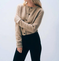 White + Warren - Waffle Cashmere Cardigan