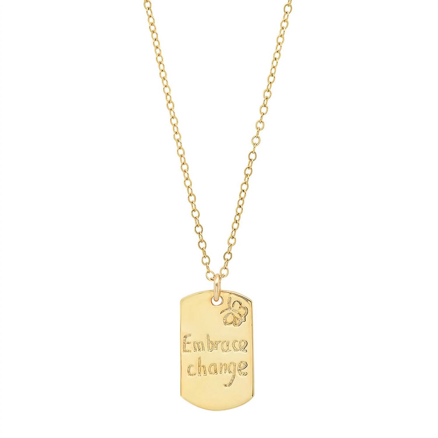 Jessica Elliot - Women's Vermeil "Resolutions we can all keep" Dogtags Max Necklace