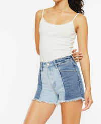 Kancan - Women's Two Tone Denim Short