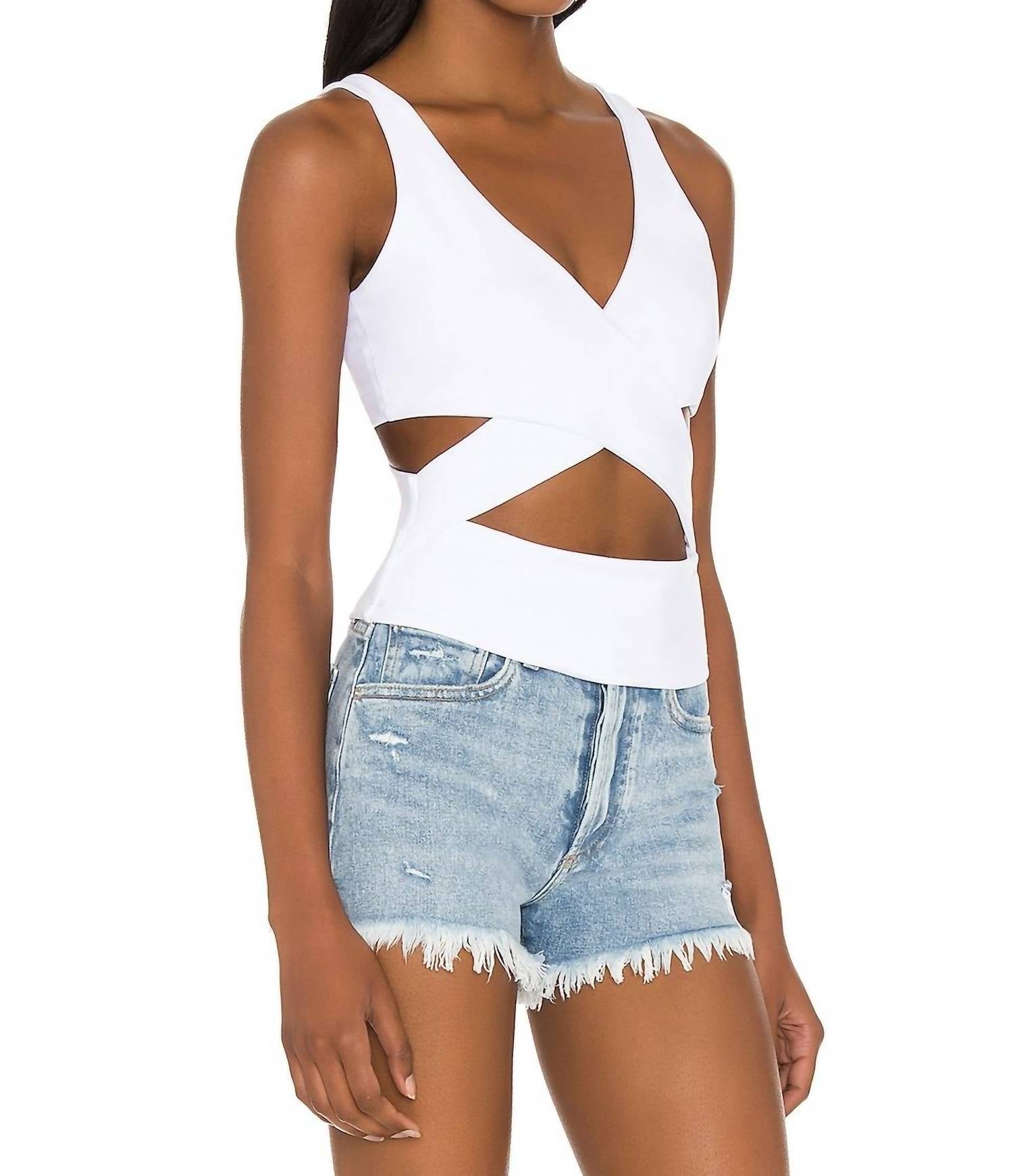 Susana Monaco - Cutout Crossover Crop Top