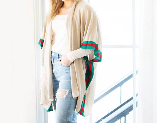 Viv & Lou - Preppy Stripe Lindsey Ruana Wrap